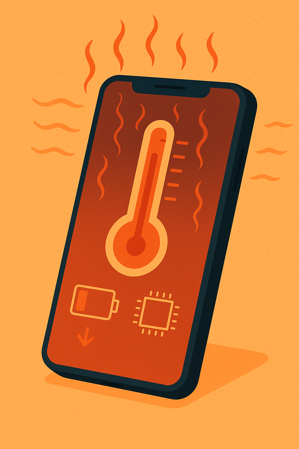 Smartphone overheating due to thermal throttling causing slow performance.